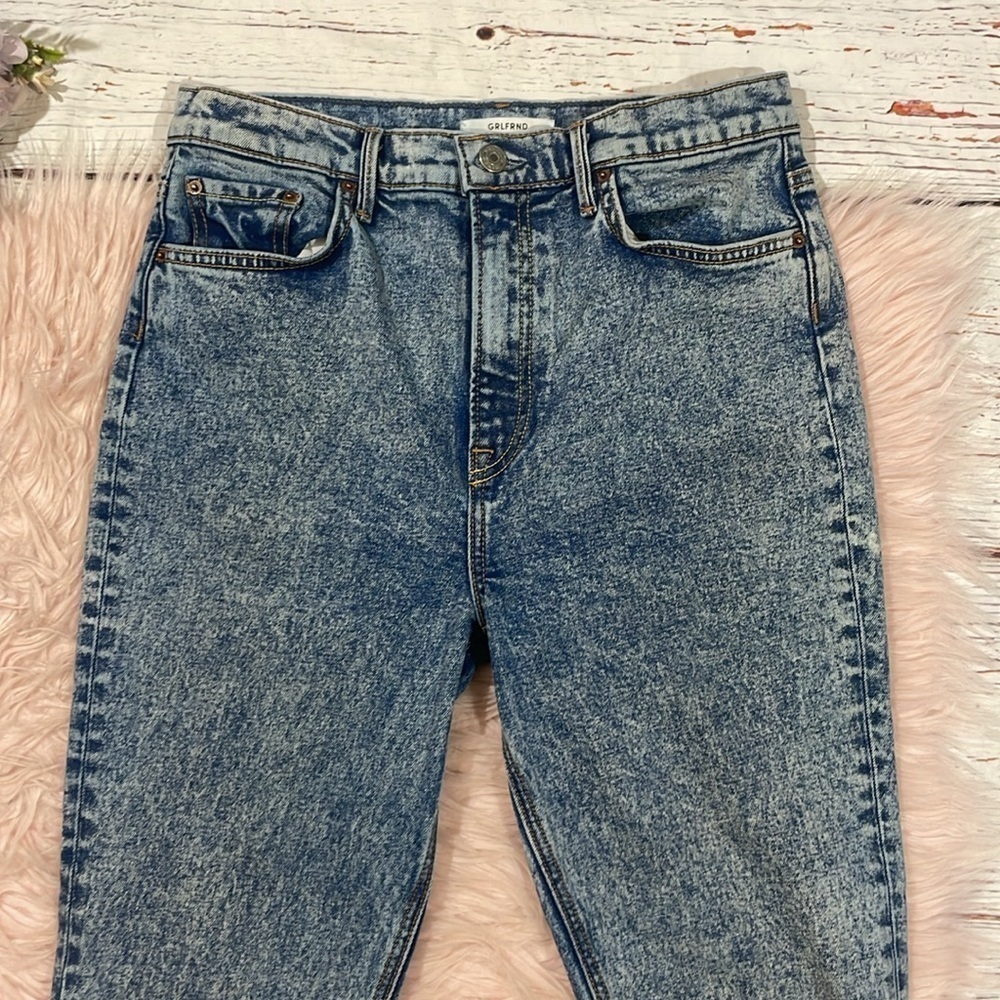 Grlfrnd Reed In Easy Street High Rise Slim Jeans Stone Wash - Picture 6 of 10